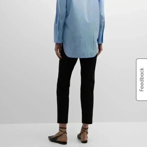 Eileen Fisher Washable Stretch Crepe Slim Ankle Pants Black Size S Rayon Nylon - Picture 3 of 8